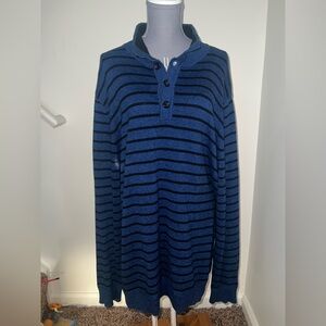 Men's Blue Striped Sweater